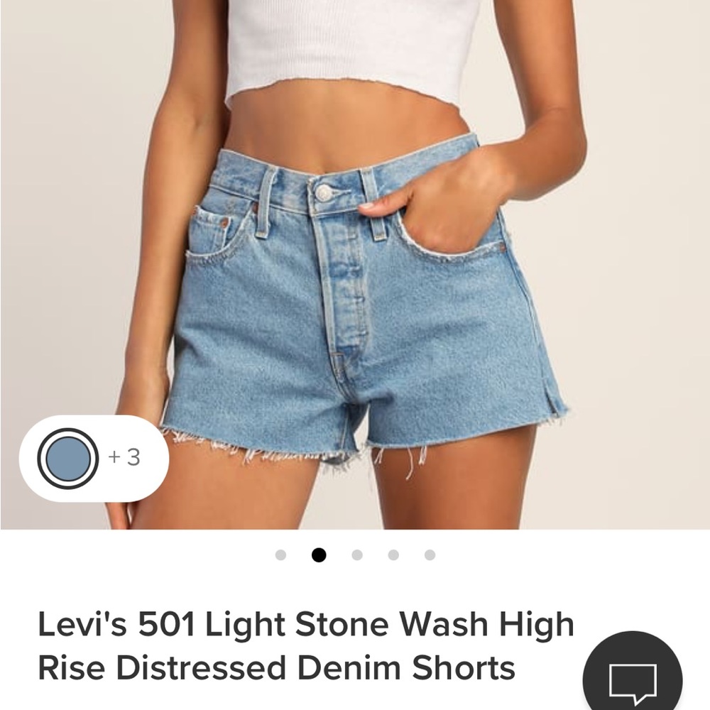 Levi's Light Blue Jean Shorts
